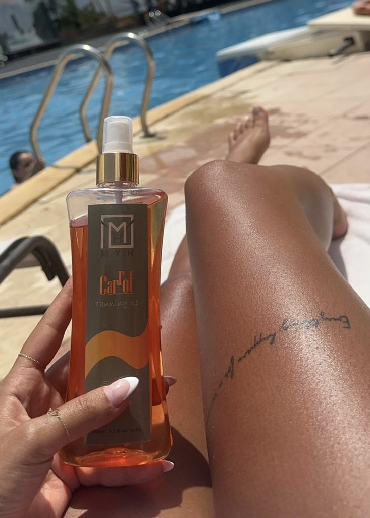Carrot tanning oil